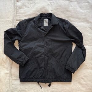 GAP Coaches Jacket Windbreaker Black Mens Sz Small